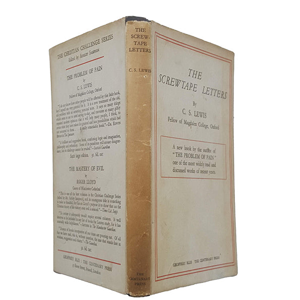 The Screwtape Letters by C. S. Lewis - The Centenary Press, 1942