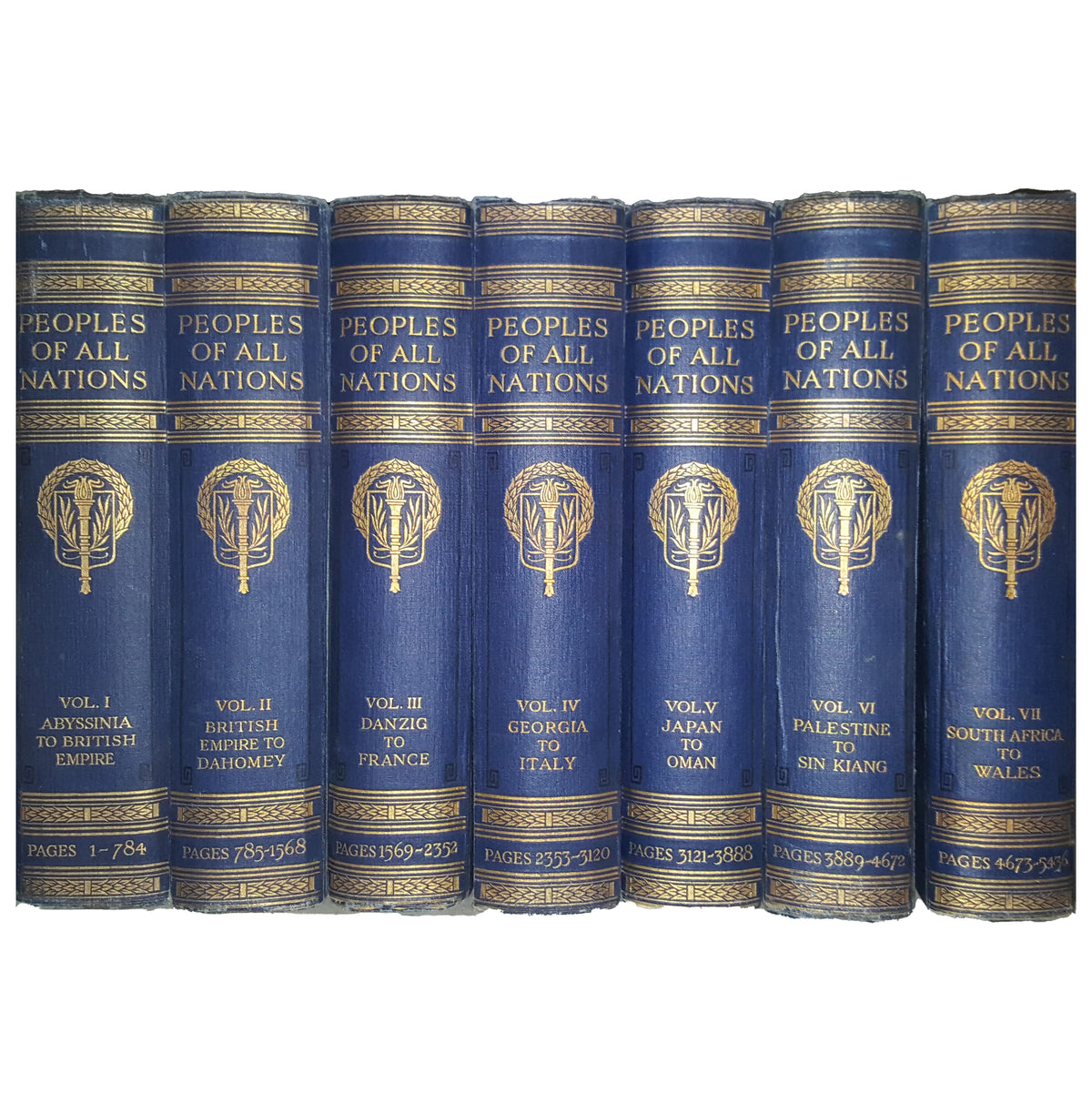 Peoples of All Nations, Vols. 1-7  - Amalgamated Press (7 Books)