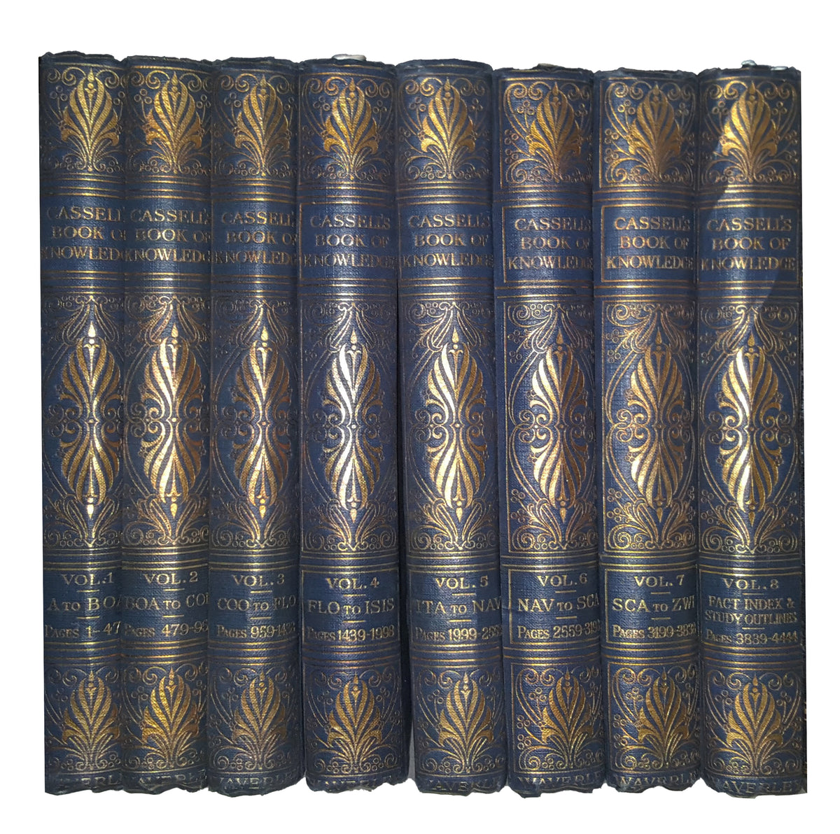 Cassell's Book of Knowledge, Vols. 1-8 - Waverley (8 Books)