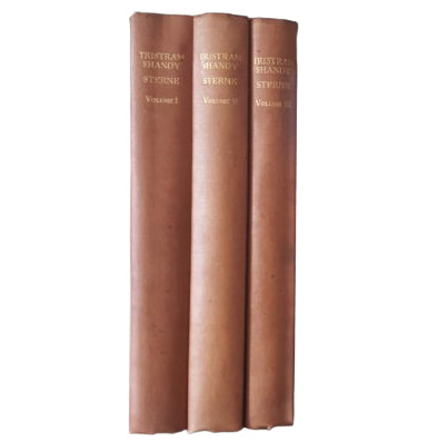 The Life and Opinions of Tristram Shandy by Lawrence Sterne in 3 Volumes, 1929 (3 Books)