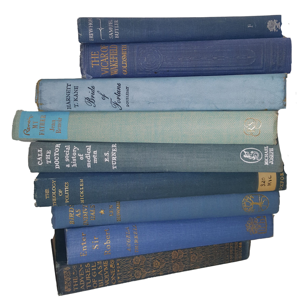 Book By The Half Foot: Vintage Blue 1/2 Foot