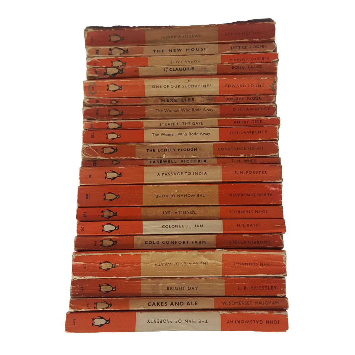 Books by the Foot: Horizontal Stripe Orange Penguin Paperbacks