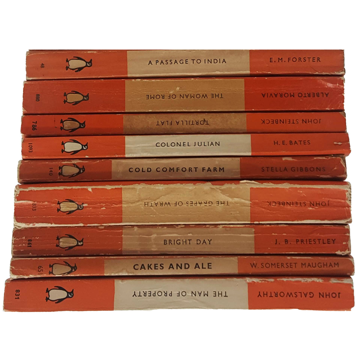 Books by the Foot: Horizontal Stripe Orange Penguin Paperbacks