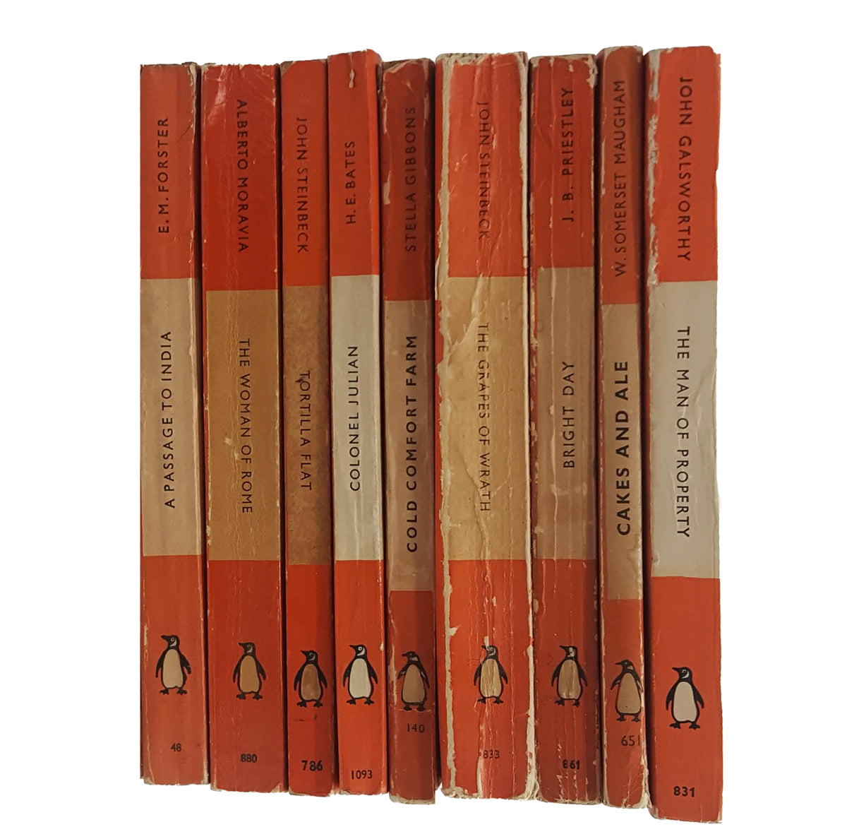 Books by the Foot: Horizontal Stripe Orange Penguin Paperbacks
