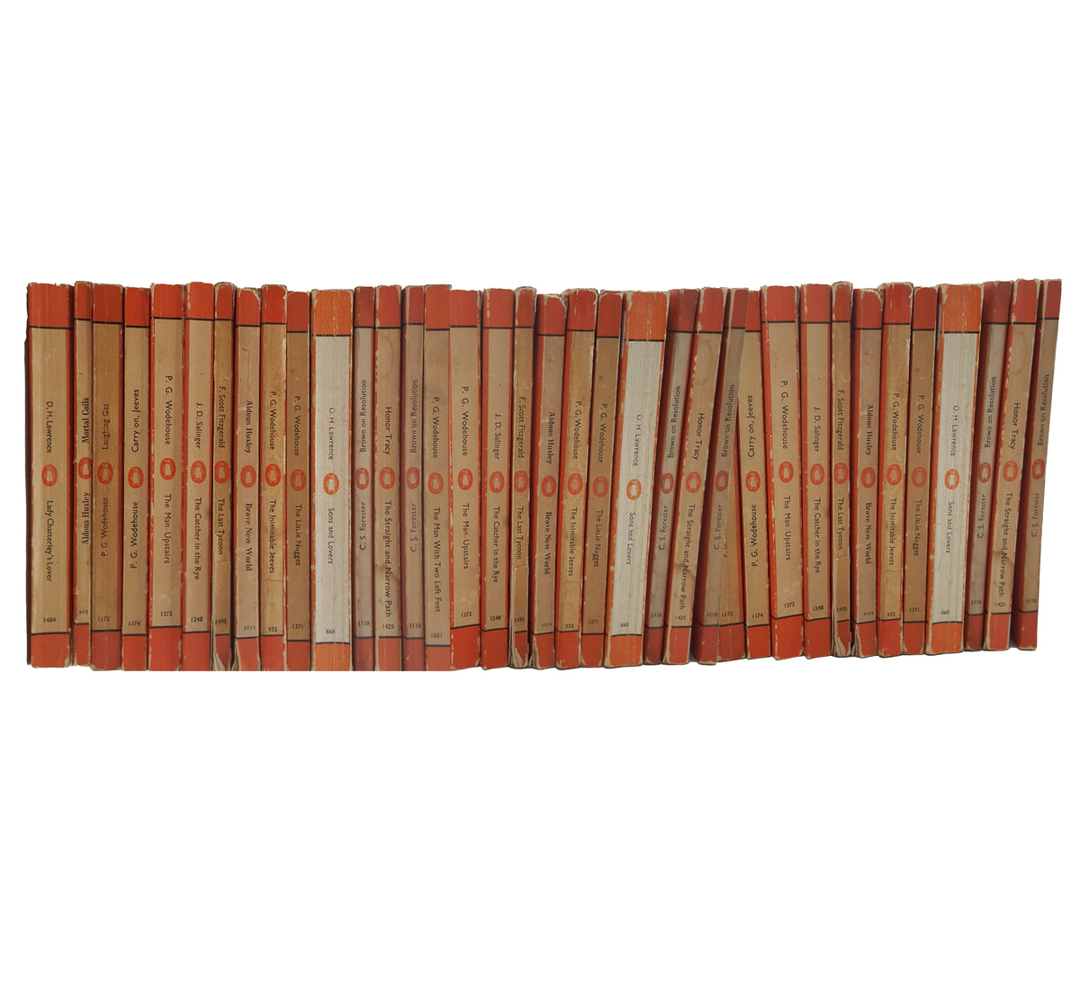 Books by the Metre: Vertical Stripe Orange Penguin Paperbacks