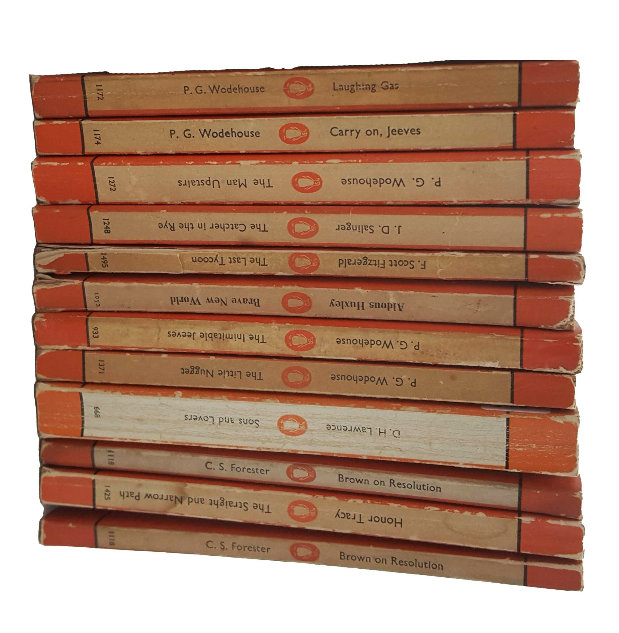 Books by the Foot: Vertical Stripe Orange Penguin Paperbacks - Country ...