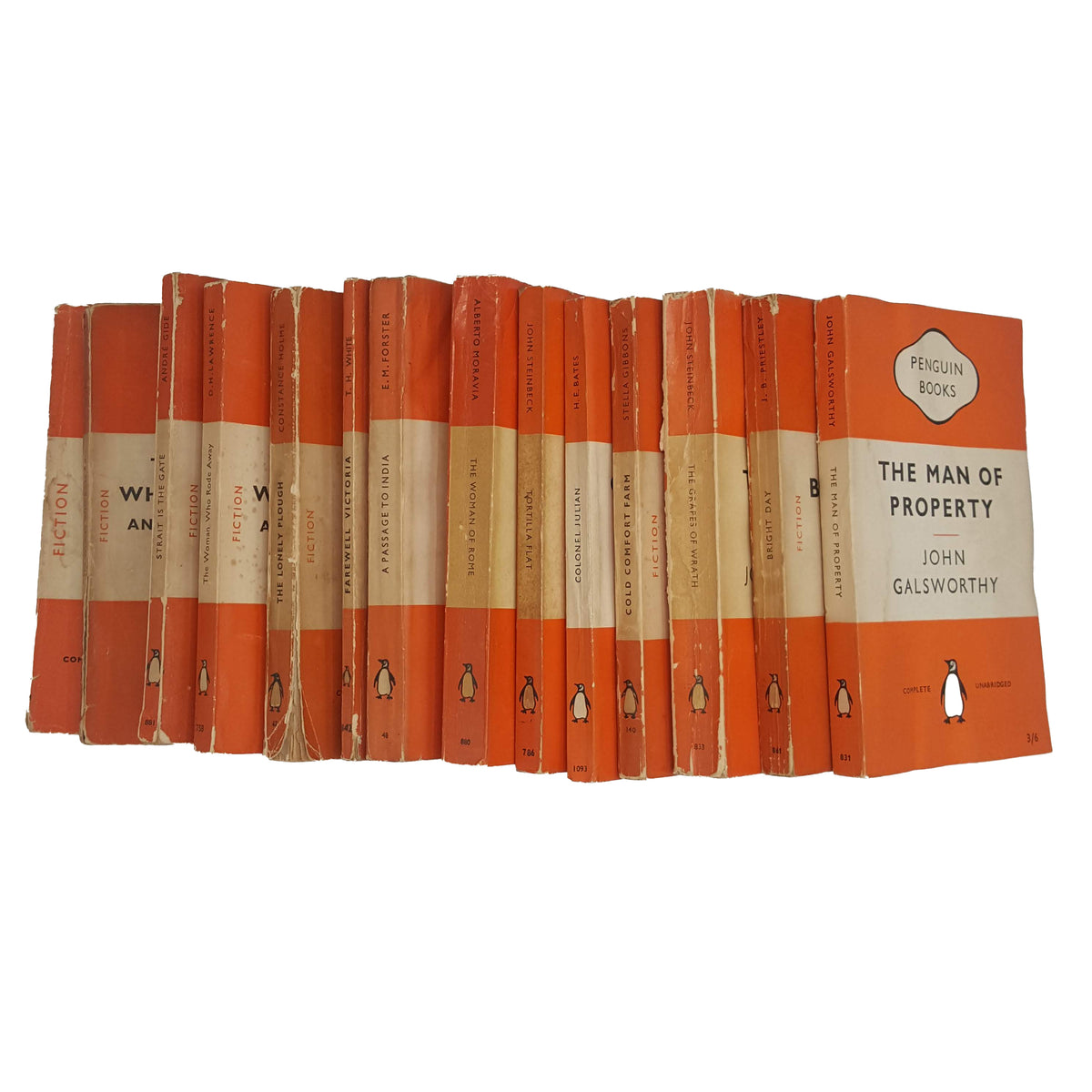 Books by the Foot: Horizontal Stripe Orange Penguin Paperbacks