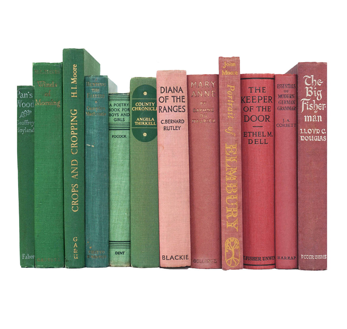 Books by the Metre: Vintage Pink &amp; Green
