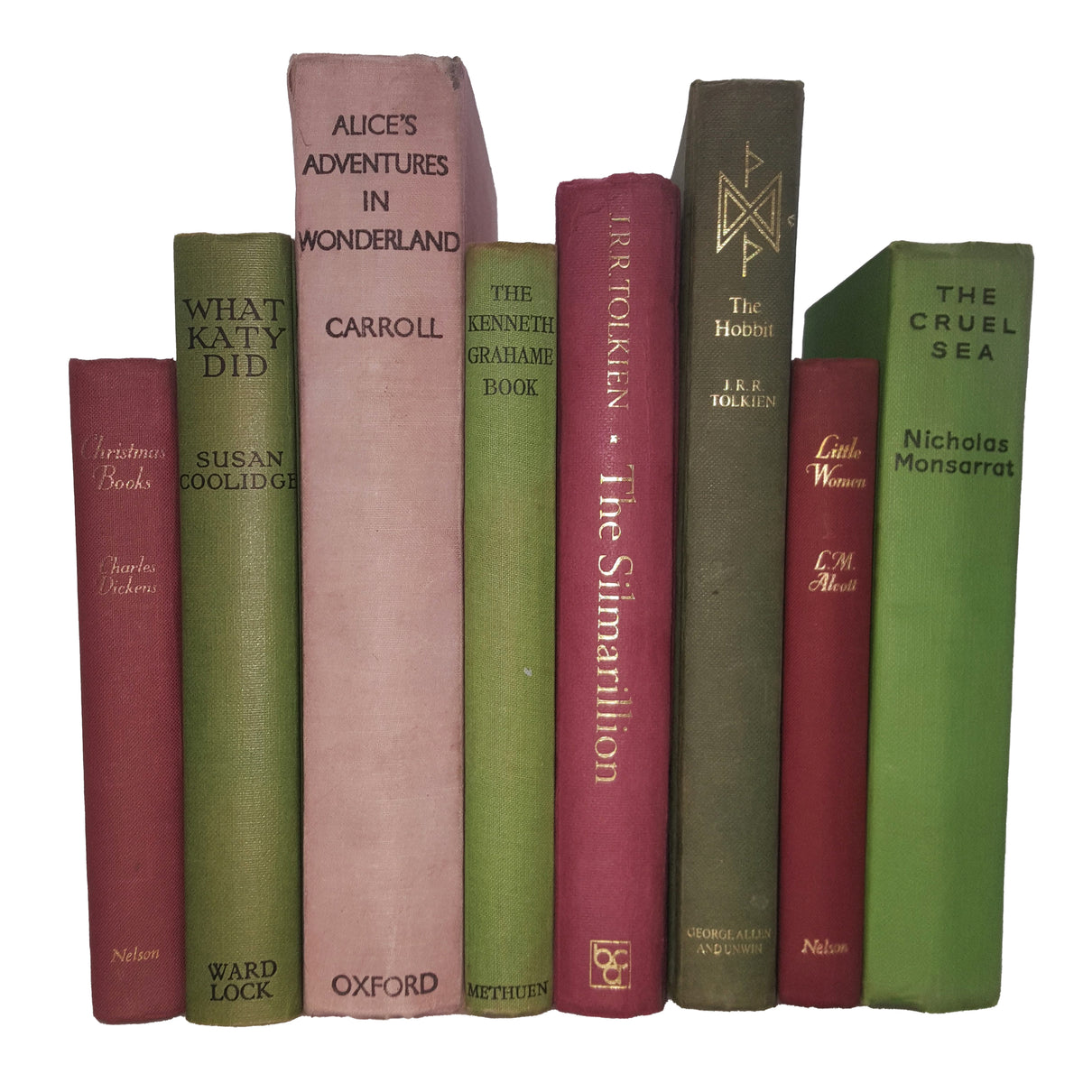 Books by the Metre: Vintage Pink &amp; Green
