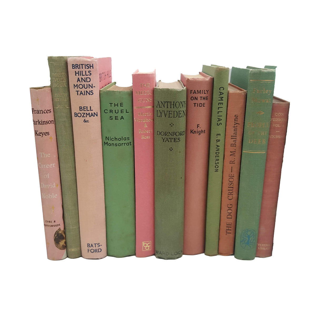Books by the Metre: Vintage Pink &amp; Green