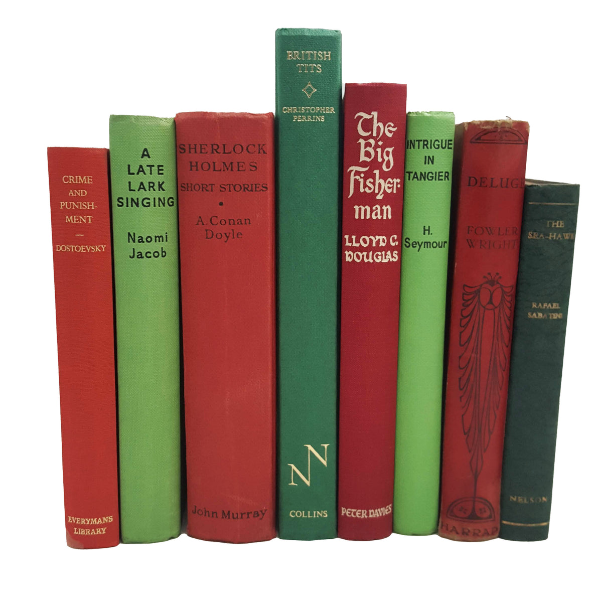 Books by the Metre: Vintage Red &amp; Green