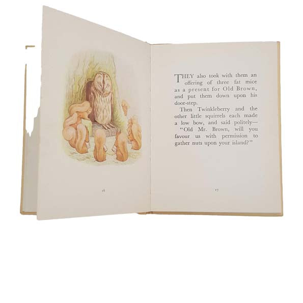 Beatrix Potter’s The Tale of Squirrel Nutkin - Dustjacket, beige cover