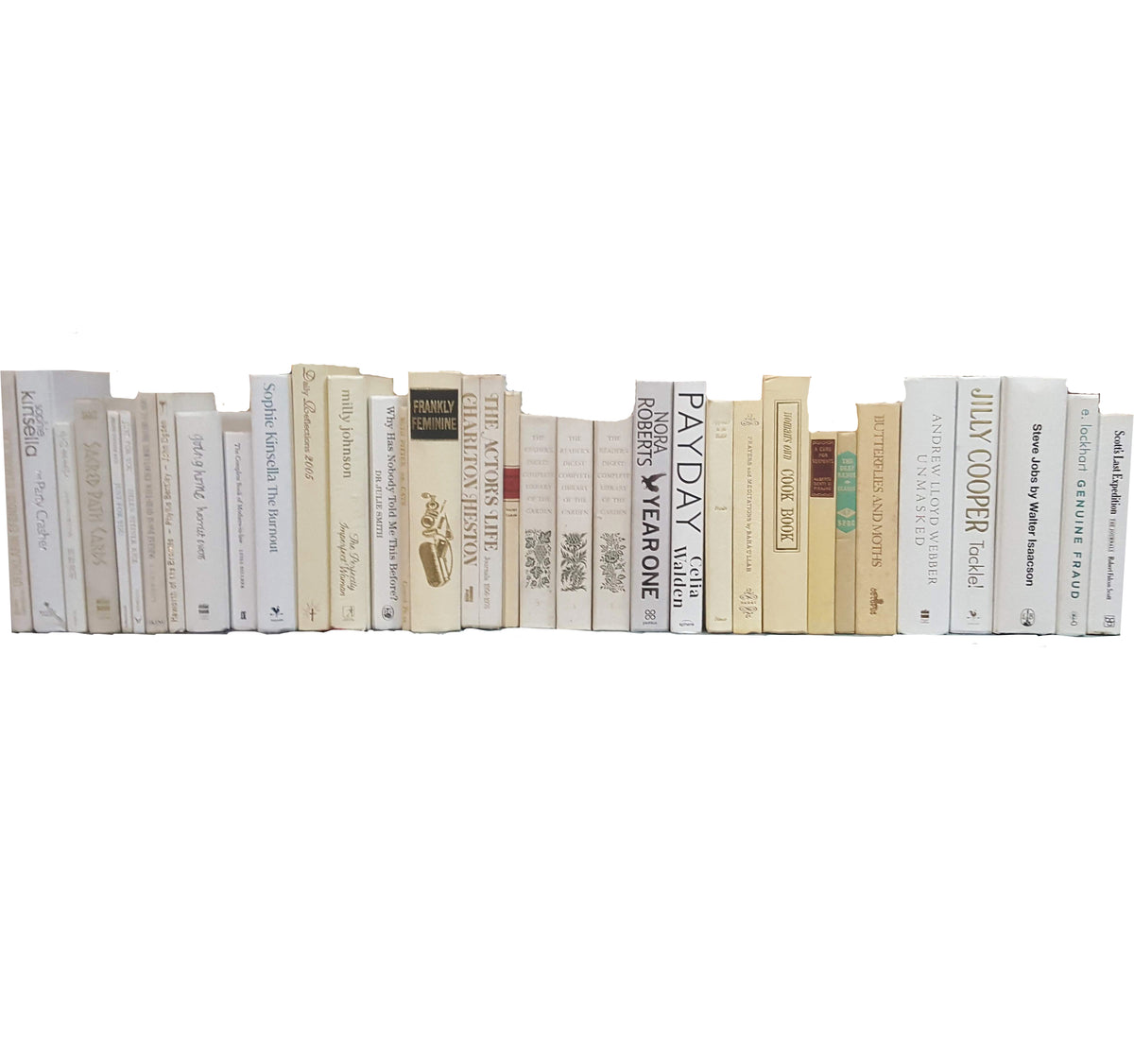 Books by the Foot: White &amp; Cream