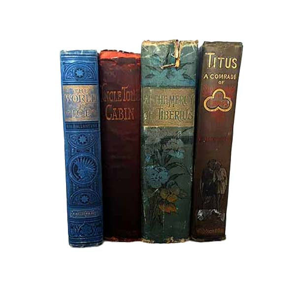 Vintage Four Book Antique Literature Collection