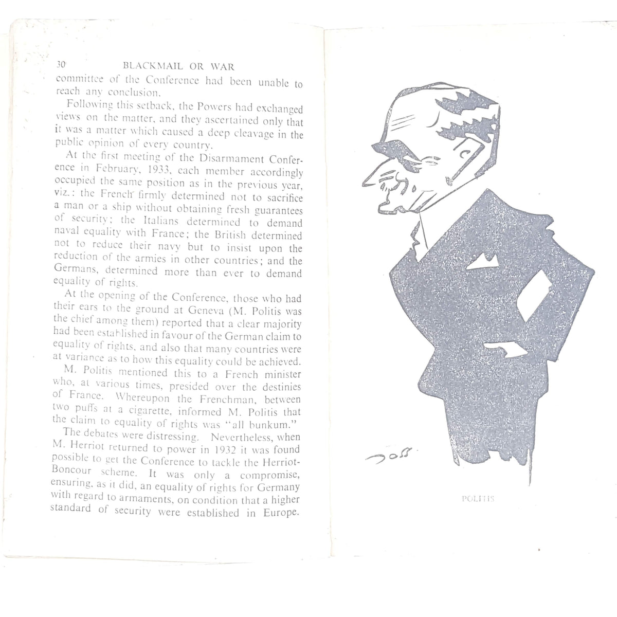 Blackmail or War by Genevieve Tabouis 1938