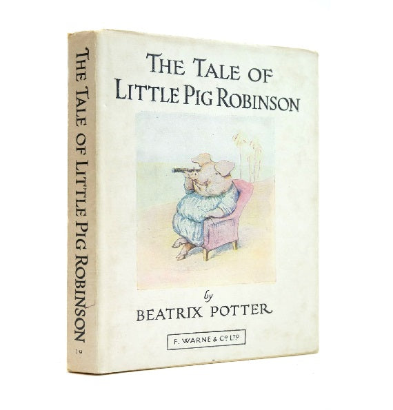 Beatrix Potter's The Tale of Little Pig Robinson - White DJ, Beige Cover