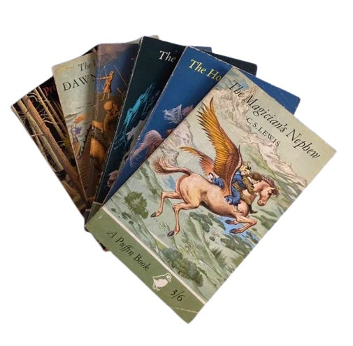 C. S. Lewis Narnia Seven Puffin Book Collection 1970s