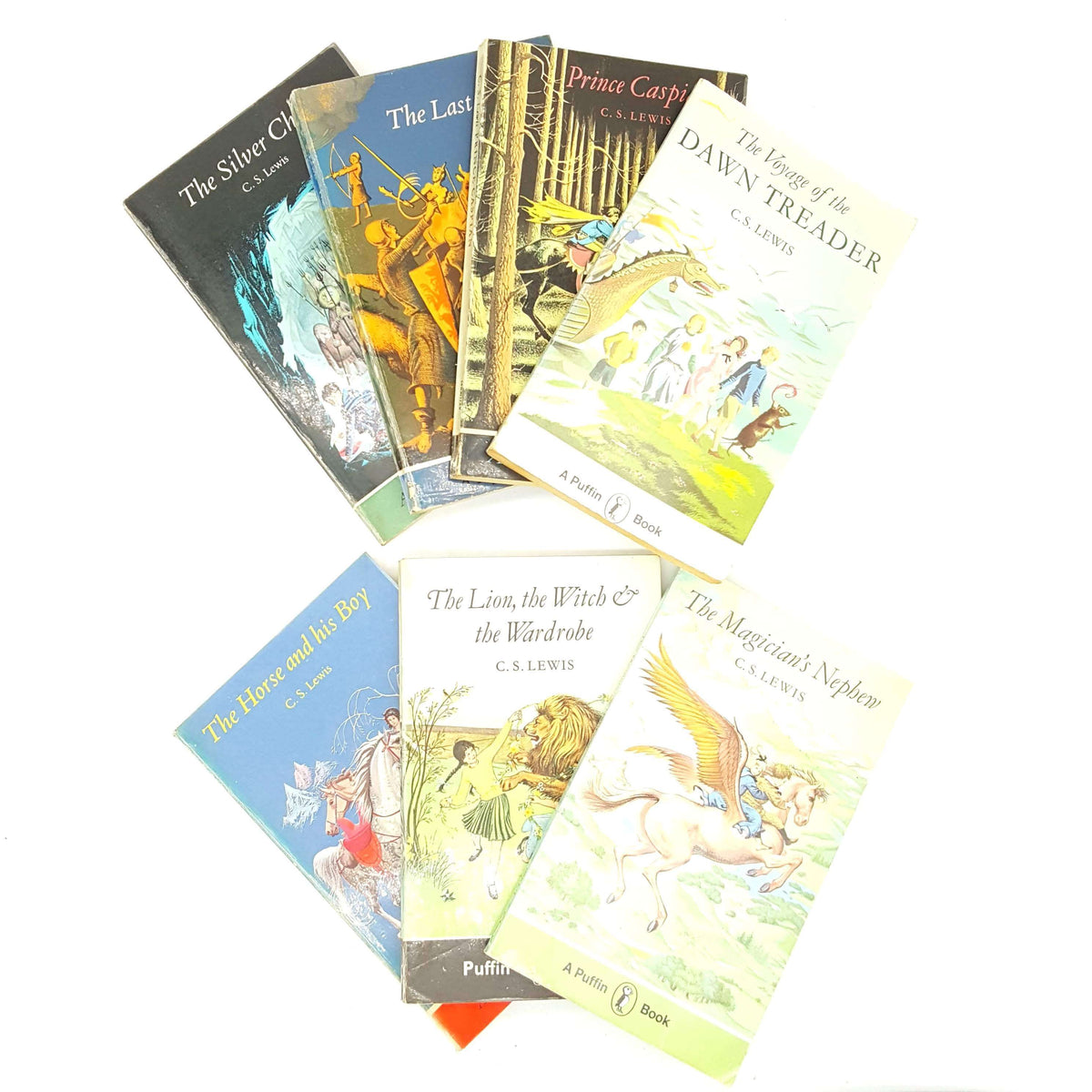 C. S. Lewis Narnia Seven Puffin Book Collection 1970s