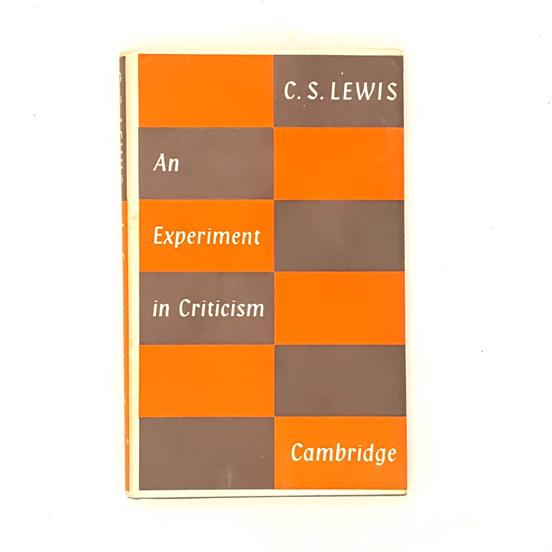 CS Lewis' An Experiment in Criticism 1961