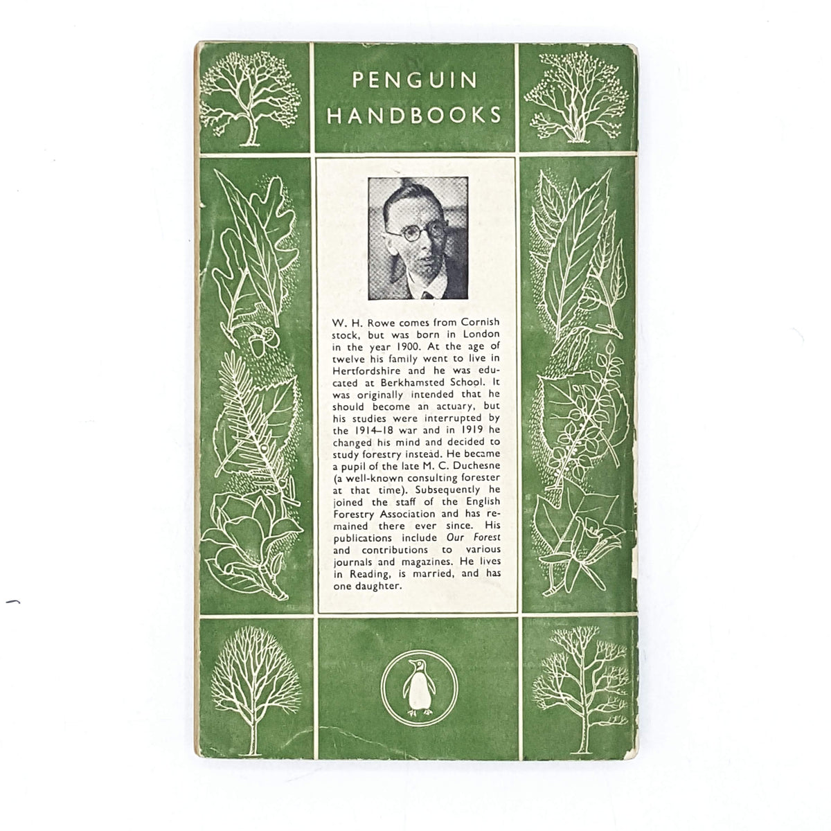 Vintage Penguin Handbook: Trees and Shrubs by W. H. Rowe 1951
