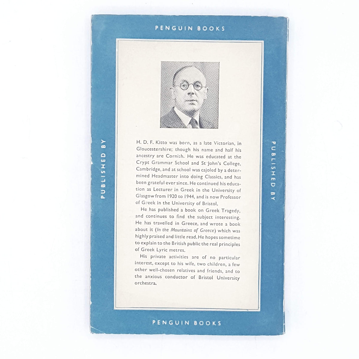The Greeks by H. D. F. Kitto 1950s
