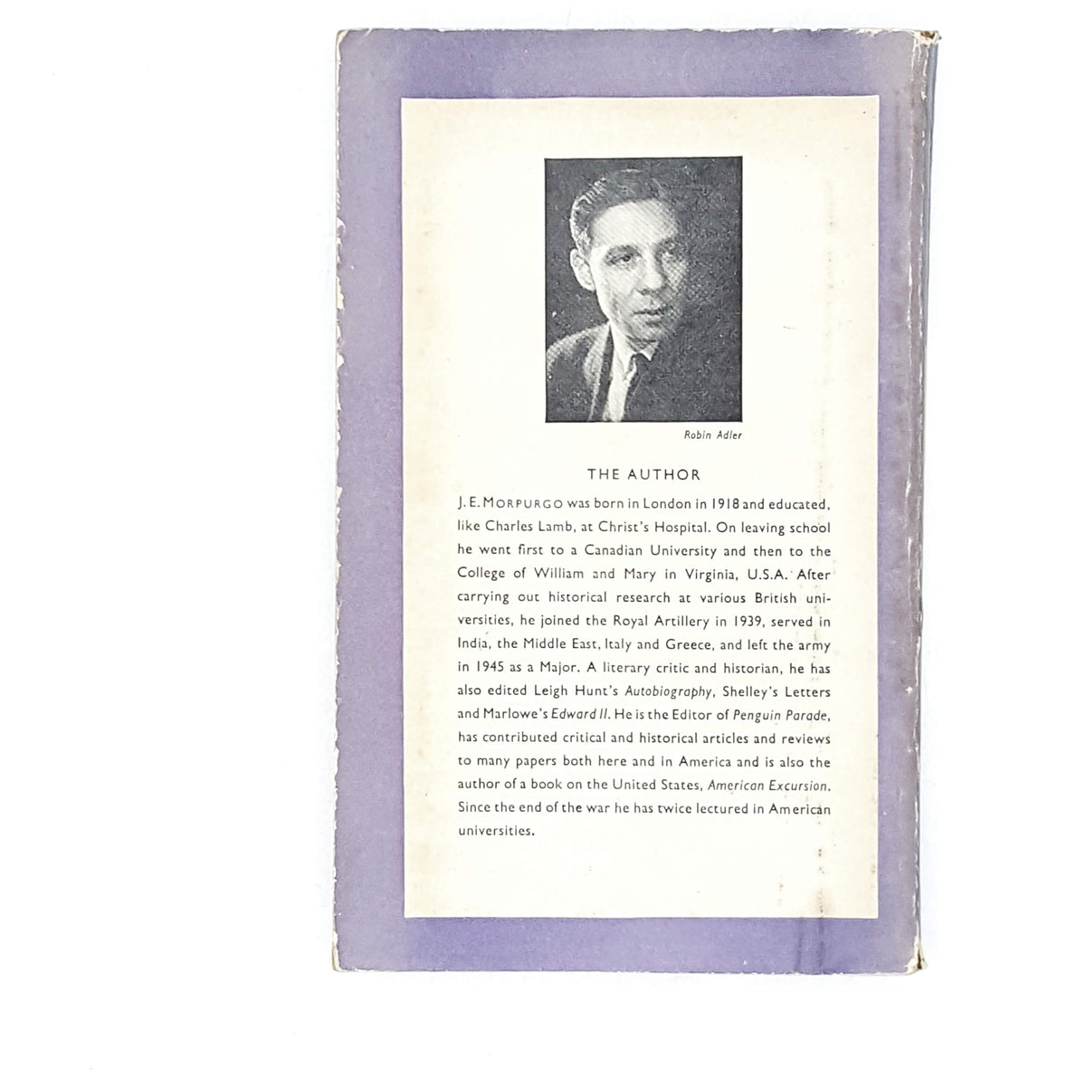 Charles Lamb and Elia by J. E. Morpurgo 1948