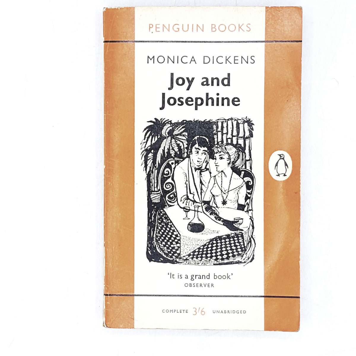 vintage-penguin-joy-and-josephine-by-monica-dickens-1960-antique-orange-country-house-library