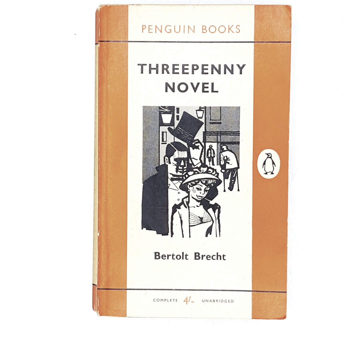 tage-penguin-threepenny-novel-by-bertolt-brecht-1961-orange-antique-books-country-house-library