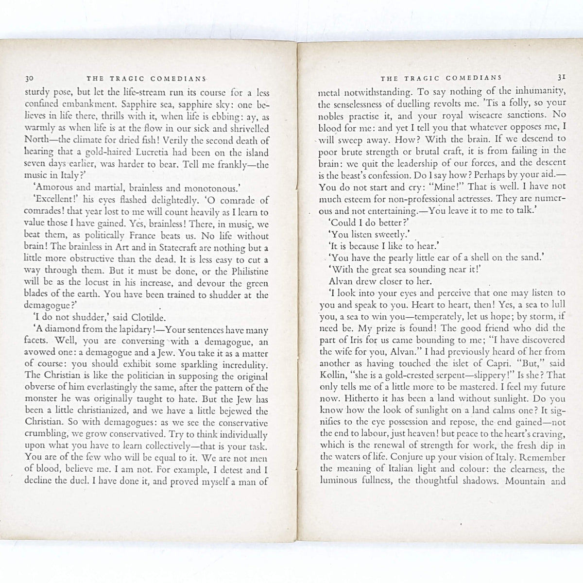 vintage-penguin-the-tragic-comedians-by-george-meredith-orange-classic-literature-country-house-library