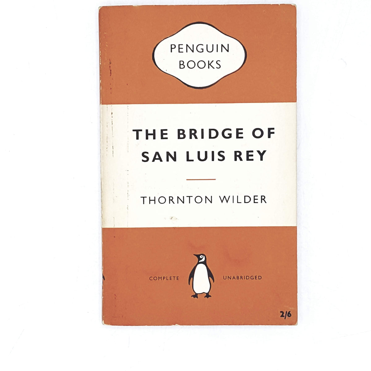 vintage-penguin-the-bridge-of-san-luis-rey-by-thornton-rey-1957-orange-classic-literature-country-house-library