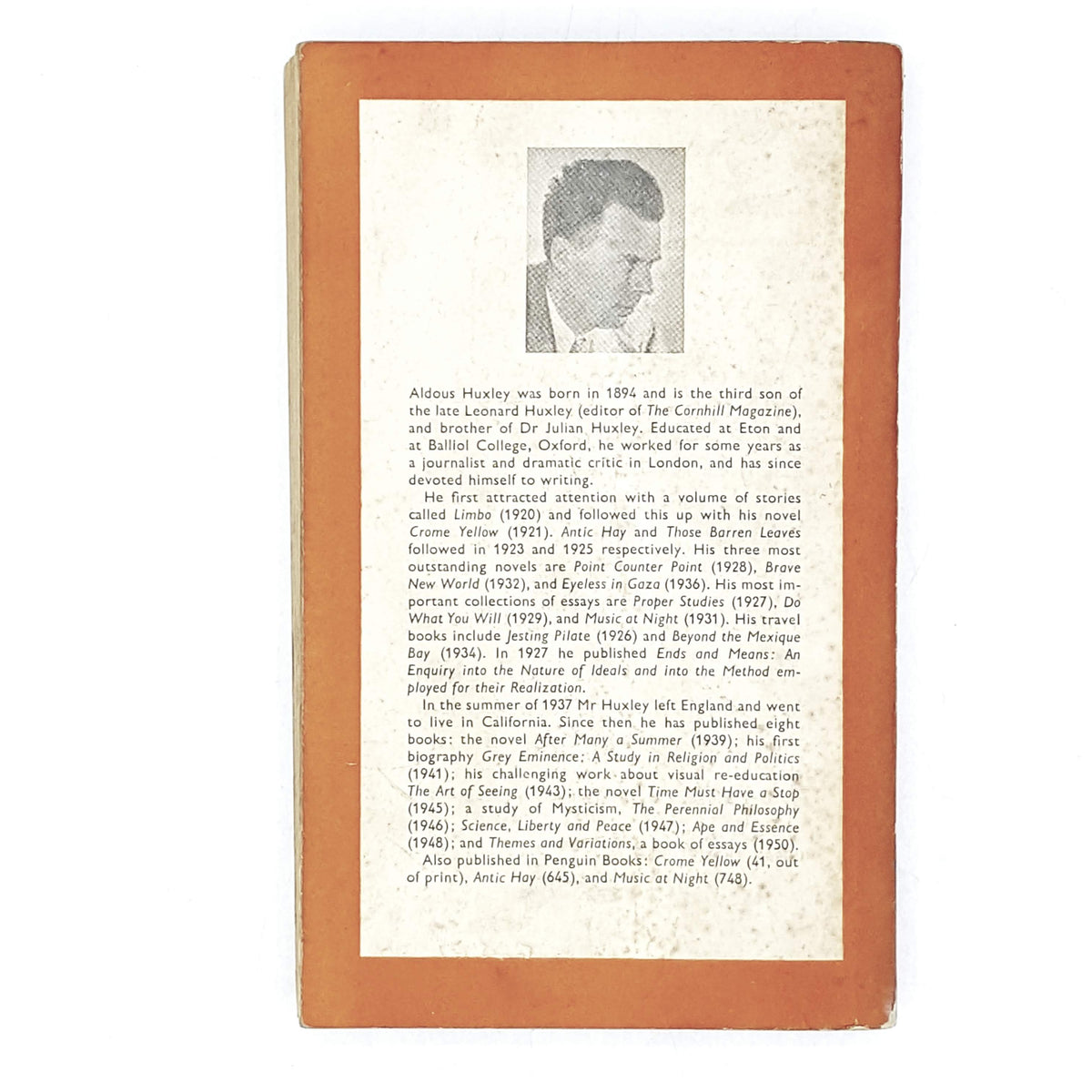 vintage-penguin-those-barren-leaves-by-aldous-huxley-orange-classic literature-country-house-library