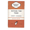 vintage-penguin-within-the-tides-by-joseph-conrad-1945-orange-classic literature-country-house-library