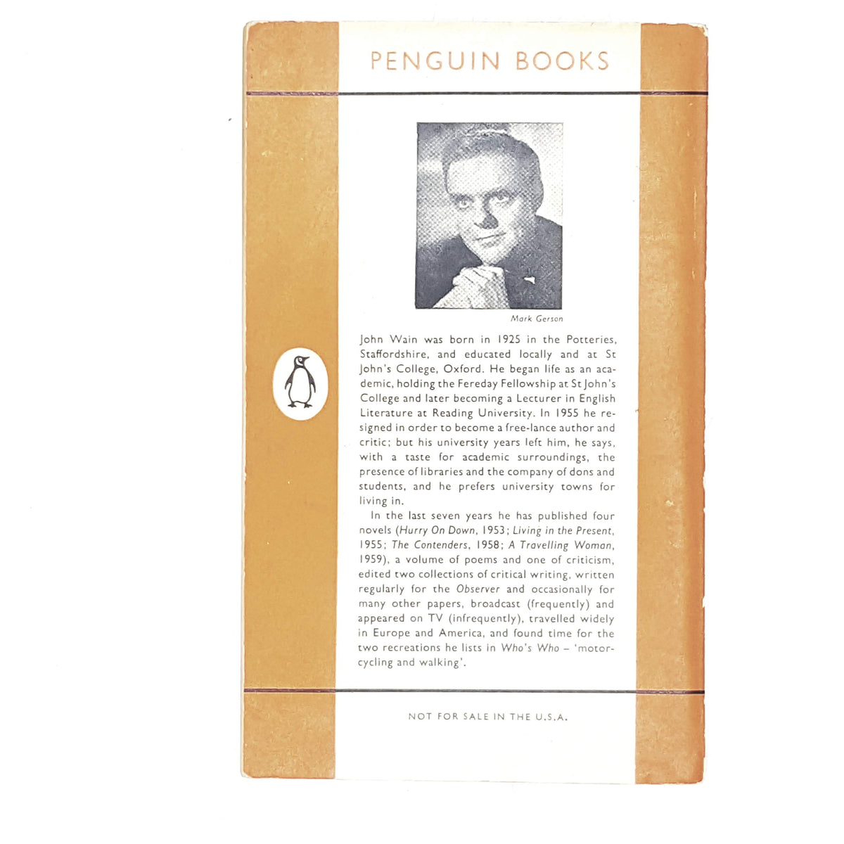 vintage-penguin-hurry-on-down-by-john-wain-orange-classic literature-country-house-library