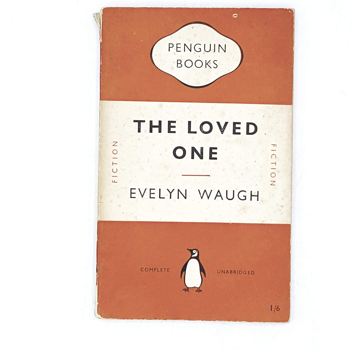 vintage-penguin-the-loved-one-by-evelyn-waugh-1951-orange-classic literature-country-house-library