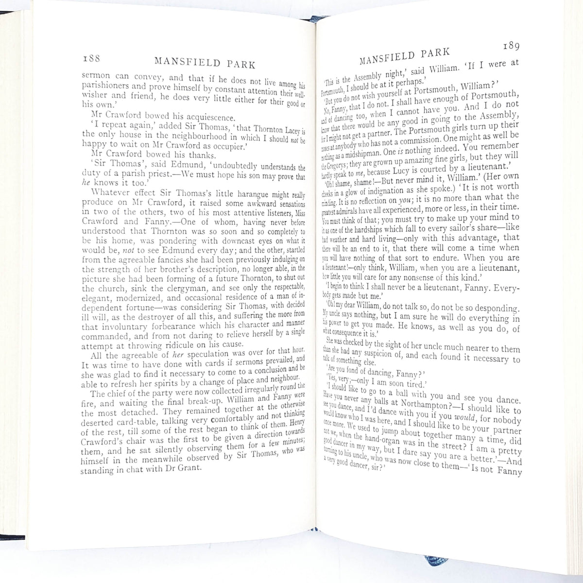 Jane Austen's Mansfield Park dark blue