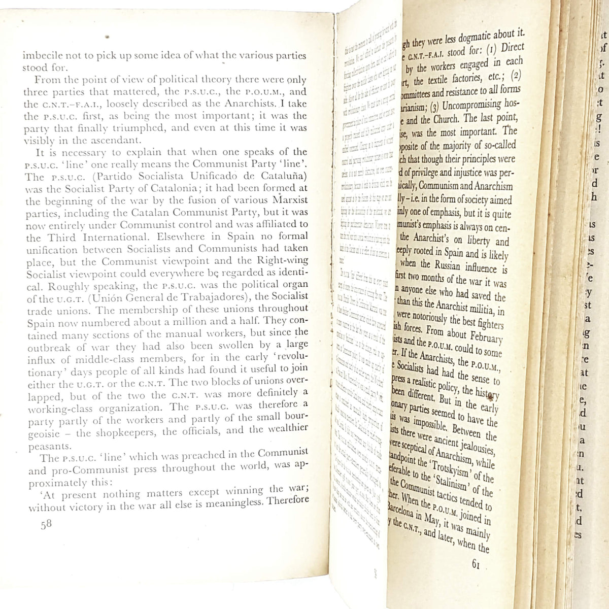 George Orwell's Homage to Catalonia 1962