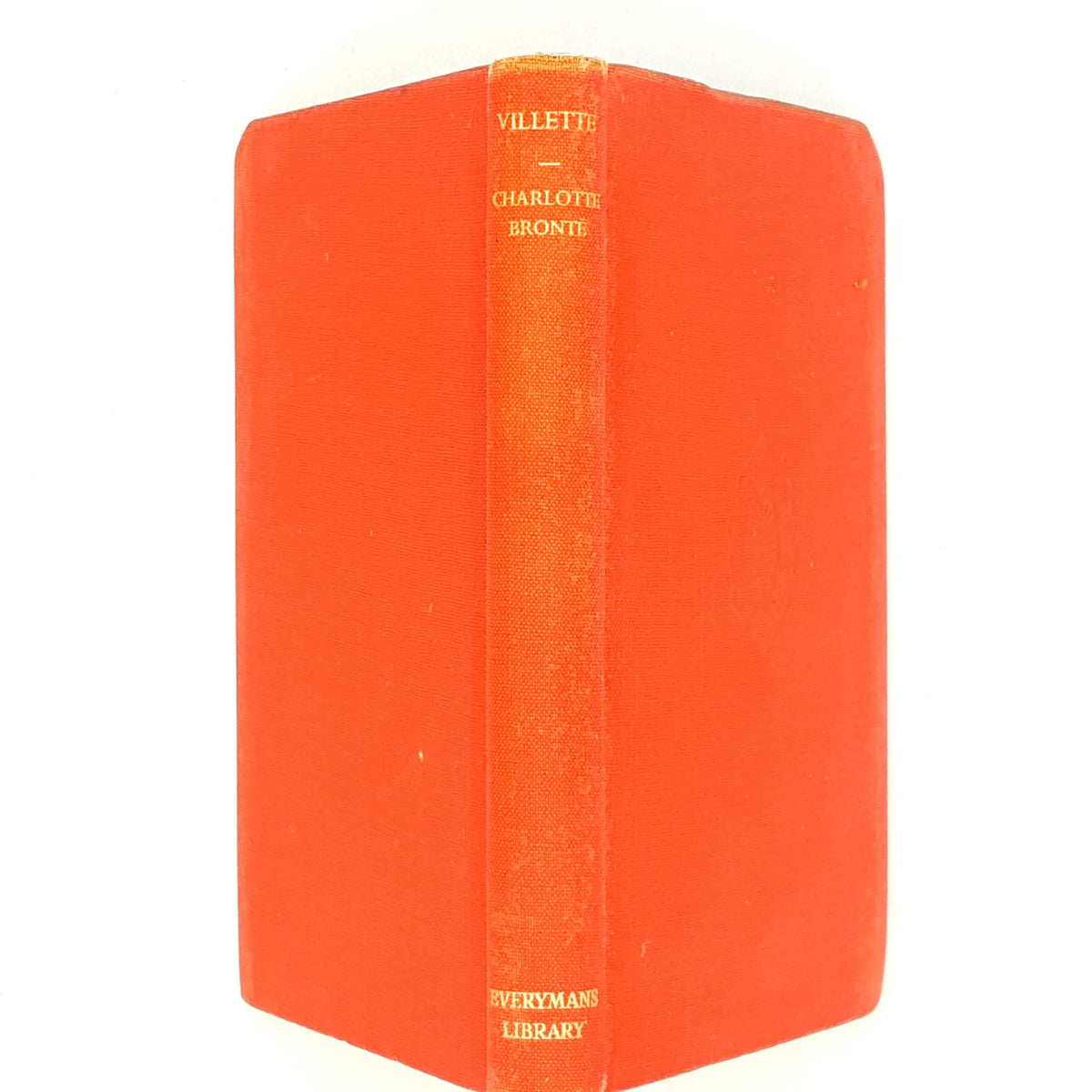 orange-villette-country-house-library-vintage-books-decorative-classics-old-1952-charlotte-bronte-book-everymans-library-