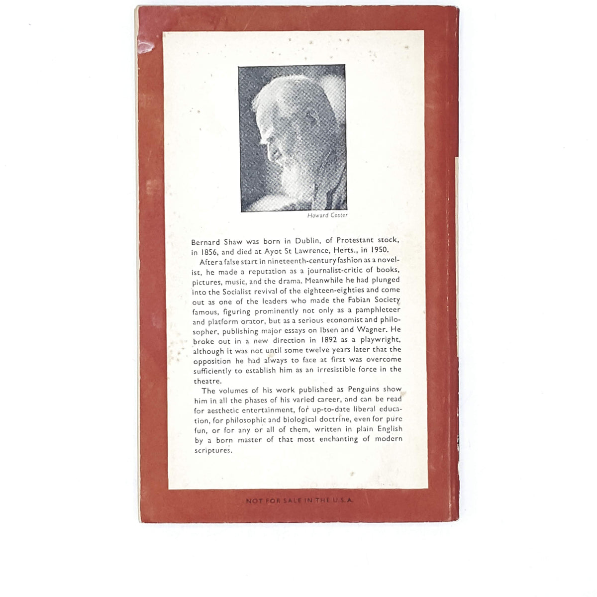 Vintage Penguin Bernard Shaw's Androcles and the Lion 1946 - 1954