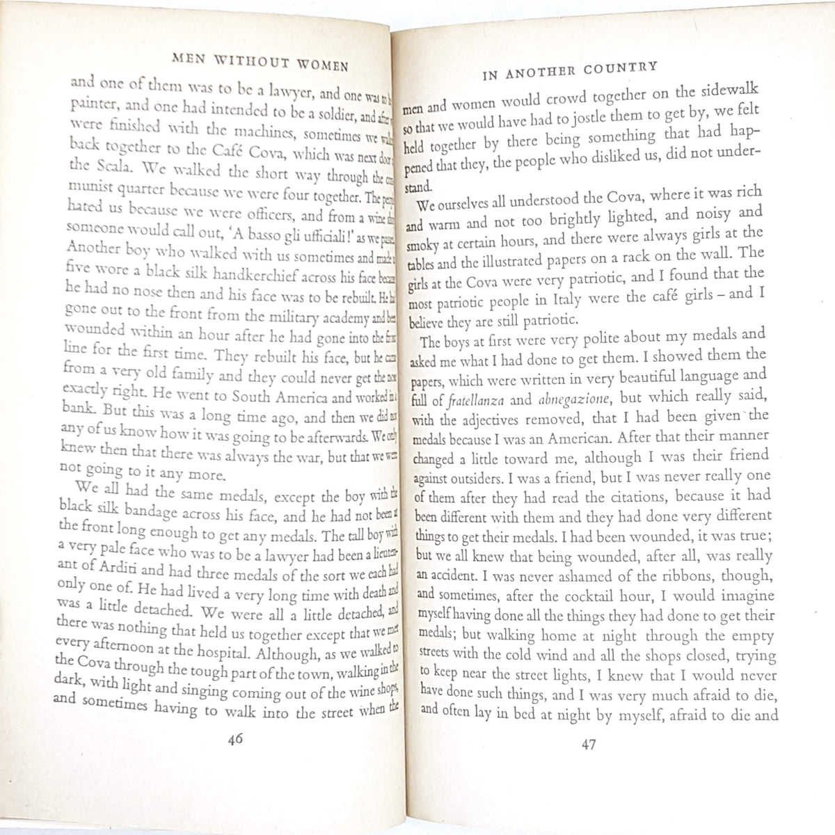 Ernest Hemingway's Men Without Women 1955-1962