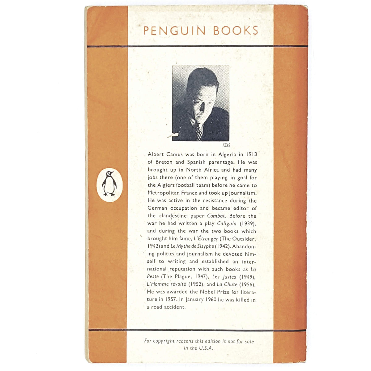 Albert Camus's The Outsider 1961