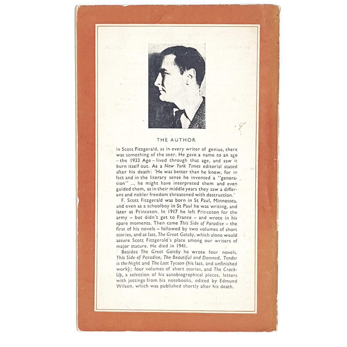 First Edition F. Scott Fitzgerald's The Great Gatsby c.1950