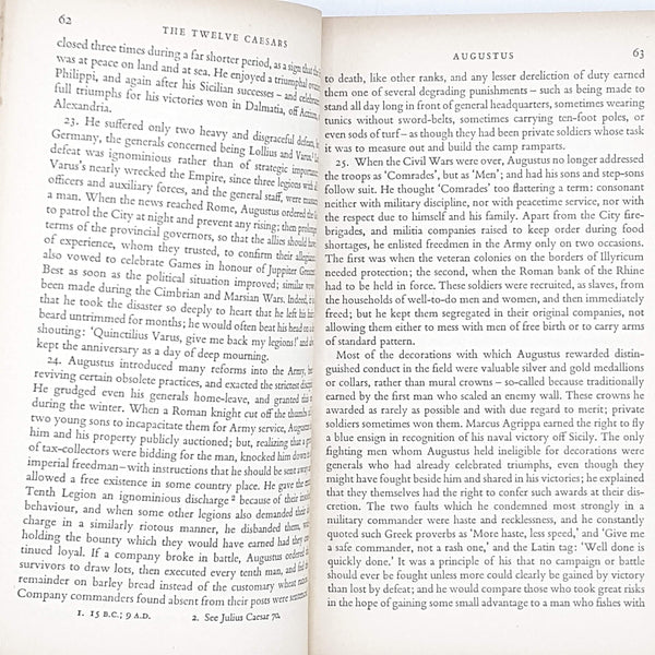 Suetonius's The Twelve Caesars Penguin 1957 Country House Library