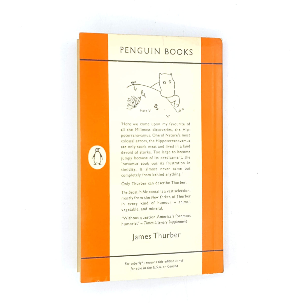 The Beast in me and Other Animals by James Thurber 1961