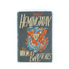 classic-antique-vintage-decorative-country-house-library-for-whom-the-bell-tolls-old-thrift-patterned-jonathan-cape-1954-ernest-hemingway-black-books-
