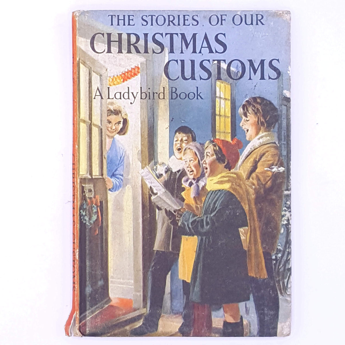childrens-stories-vintage-decorative-country-house-library-for-kids-christmas-gifts-the-stories-of-our-christmas-customs-patterned-antique-books-old-ladybird-classic-thrift-