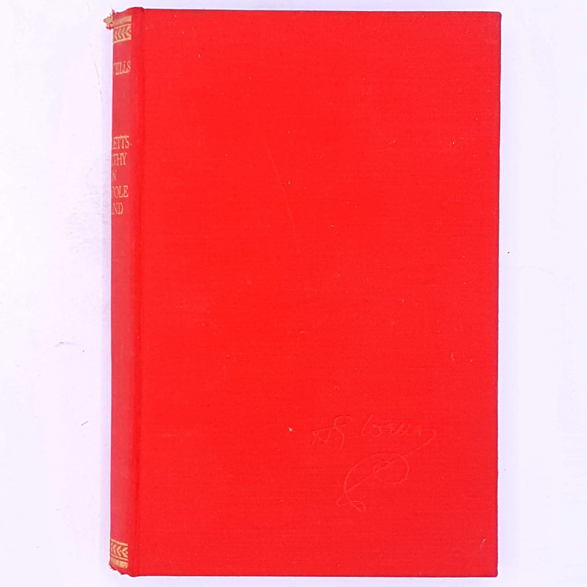 thriller-books-horror-country-house-library-decorative-classic-science fictions-old-H.G.Wells-Mr-Blettsworthy-On-Rampole-Island-patterned-vintage-antique-thrift-