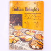 food-ingredients- books-for-foodies-country-house-library-antique-sweet-savoury-dishes- classic-cookbook-recipe-book-baking-book-vintage-decorative-food-breakfast-lunch-dinner-old-Indian-Delights-samosa-indian-curry-rice-poppadom-naan-breads-saag-masala-thrift-patterned-cooking-baking-