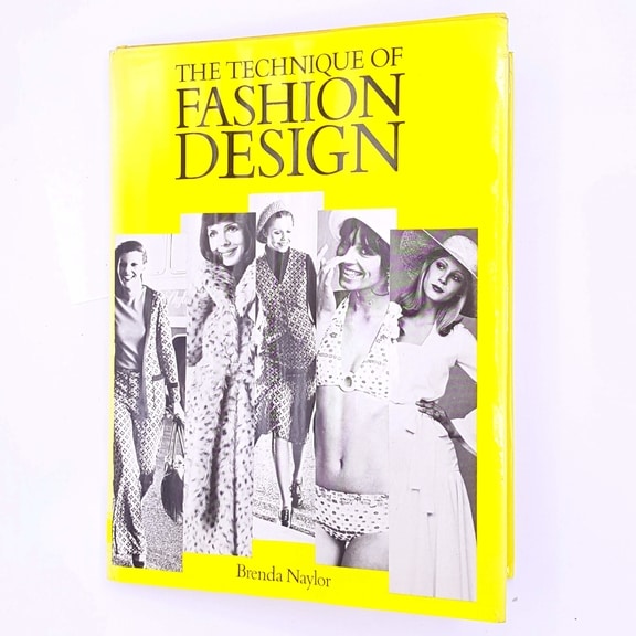 old-books-decorative-patterned-fashion-design-clothing-crafts-skills-dressmaking-clothes-the-technique-of-fashion-design-thrift-country-house-library-Brenda-Naylor-classic-vintage-antique-