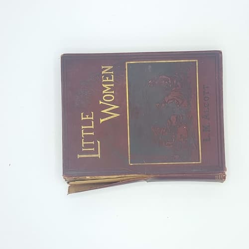 classic-antique-christmas-decorative-patterned-little-women-l.m-alcott-female-author-country-house-library-thrift-old-books-vintage-christmas-gifts-