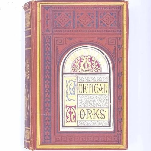 old-thrift-antique-xmas-books-vintage-noel-christmas-gifts-christmas-presents-book-gift-country-house-library-christmas-thomson's-poetical-works-decorative-festive-patterned-classic-